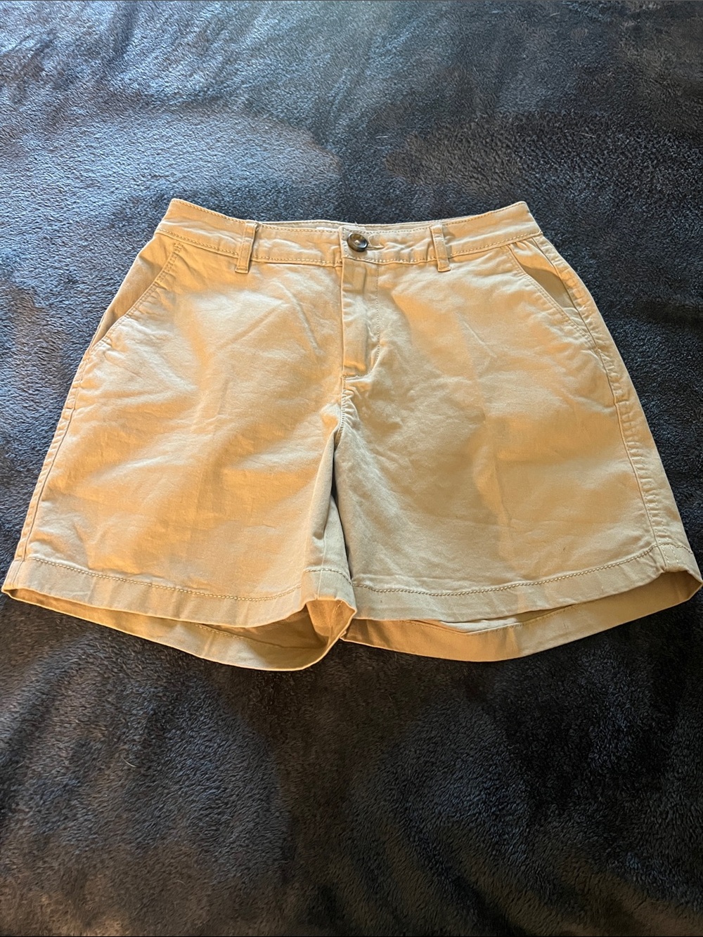 Amazon Essentials Women’s Flat-Front Khaki Shorts - Beige
